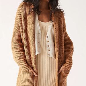 <span class=keywords><strong>Cardigan</strong></span> lavorato a maglia <span class=keywords><strong>lungo</strong></span> grosso spesso oversize per donna - Product Image 1