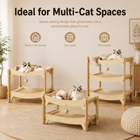 Système de meubles modulaires pour chats en gros, lit hamac empilable avec tapis en jute pour cafés à chats et maisons multi-chats