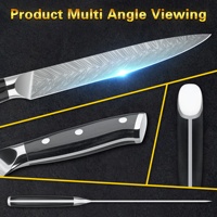 10% Off kustom Logo tulang ikan pola Damaskus 8 inci dapur koki roti Iris utilitas pisau paring dengan pakka pegangan kayu