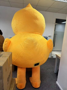 Fefun 2 м/2,6 м, лидер продаж, надувной плюшевый меховой желтый костюм талисмана утки, мультяшный персонаж, желтая утка, костюмы для взрослых - Product Image 6