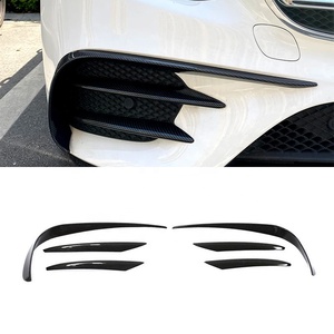 Pour E W213 2016-2019, lame de pare-chocs avant en fibre de carbone, prise d'air, décoration extérieure de voiture - Product Image 1