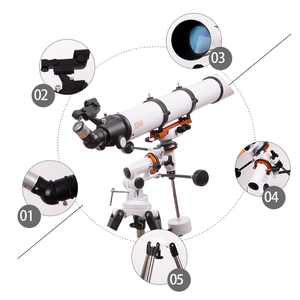 Kính thiên văn chuyên nghiệp LUXUN F90080M độ phóng đại cao 80900, loại khúc xạ, kèm giá đỡ Nano EQ - Product Image 5