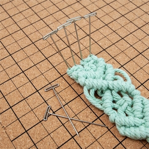Planche en macramé Planche en liège Grille de 7*7 pouces pour mesurer la fabrication artisanale Créez des créations en macramé et nouage - Product Image 4