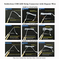 LED strip verlengkabel connector draadloos soldeerloos 5mm 8mm 10mm kale PCB COB kastverlichting plug-in clip connector op maat CE