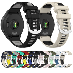 Correa de silicona de 20mm, 22mm y 18mm para Garmin Forerunner 265, 265S, 255 Music/<span class=keywords><strong>Vivoactive</strong></span> 4, <span class=keywords><strong>4S</strong></span>/Venu 2, <span class=keywords><strong>Vivoactive</strong></span> RUN, pulsera con correa - Product Image 1
