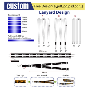Individuelles, Hochwertiges Polyester-Schlüsselband mit Doppelkarabiner in Modischem Design - Product Image 6