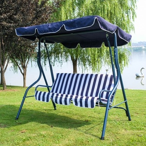 Venta al por mayor de 3 asientos al aire libre patio columpio para <span class=keywords><strong>adultos</strong></span> columpio exterior con dosel ajustable adecuado para el patio trasero jardín Patio - Product Image 4
