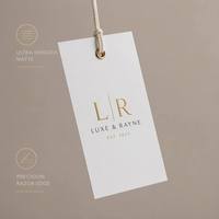 Étiquettes suspendues innovantes en papier luminescent phosphorescent avec impression sérigraphique néon, cordon durable pour tenues de club nocturnes