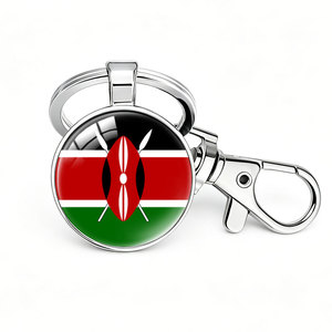 Porte-clés en cristal avec drapeau de la Jordanie, avec fermoir mousqueton, porte-clés drapeau mondial, pendentif pour clés de voiture, décoration de sac à dos, souvenir, cadeau personnalisé - Product Image 2