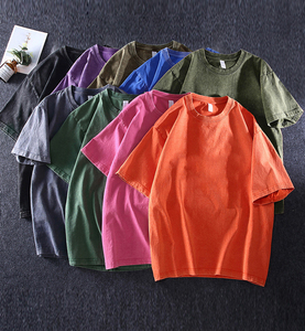 MT2689 Fournisseur d'usine, vente en gros, t-shirts personnalisés en coton 100% 260 g/m², lavage vintage, unisexe, t-shirts surdimensionnés - Product Image 2