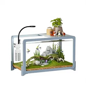 أحواض مائية صغيرة للمناظر الطبيعية وحوض أسماك للزينة لتزيين المكتب المنزلي - Product Image 2