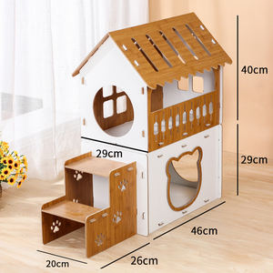 الأكثر مبيعًا خزانة قطط خشبية منزل خدوش القط شقة للقطط - Product Image 2