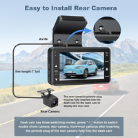 Caméra de tableau de bord double 4K+1080P WiFi GPS avant et arrière avec écran IPS 3.0 pouces, ADAS, vision nocturne et moniteur de stationnement – Offre Spéciale