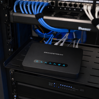 Grandstream HT818V2 Adattatore Telefonico Analogico ATA a 8 Porte FXS, VoIP PBX per Ufficio, Gigabit, NAT, SIP, Voce HD, Auto-Provisioning