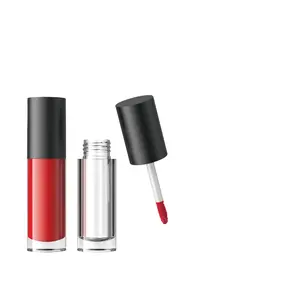 优雅迷你圆形透明化妆品包装管，用于化妆品包装空唇膏容器