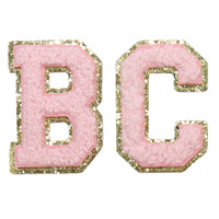 Patchs en feutre brodés de fleurs en chenille sergé faits à la main, thermocollants ou à coudre, avec paillettes imprimées par transfert thermique pour badge de Noël