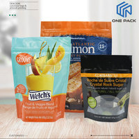 Impression numérique impression personnalisée sac d'emballage alimentaire doypack sac d'étanchéité emballage en nylon saumon congelé nourriture boulette fruits de mer sac de crevettes