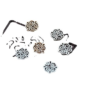 Épingle à cheveux en cuivre pur, motif palais, 13x13mm, style antique, pour bricolage, ornement capillaire, usage festif - Product Image 5