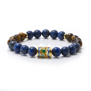 <span class=keywords><strong>2023</strong></span> nouvelle vente chaude 8 MM perles de pierre naturelle Bracelet élastique femme bracelets Micro pavé couronne émail perle bijoux de créateur - Product Image 5