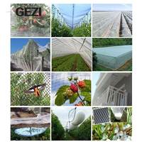 Jaring Anti Hujan Es Gezi GEZI-ANTI HAIL NET HDPE, Jaring Plastik Anti Hujan Es untuk Rumah Kaca, Terowongan Tinggi, Leno untuk Pohon Apel, Haskap, Raspberry, Ukuran 10m