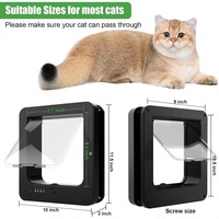 Porte pour animaux de compagnie intelligente avec capteur ABS, identification par collier RFID et interrupteur automatique anti-intrusion pour chats et chiens