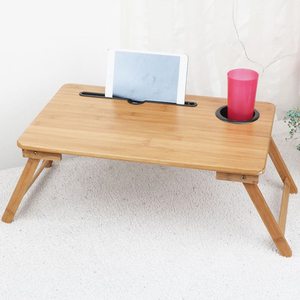Đa Chức Năng Có Thể Gập Lại Giường Khay Bằng Gỗ Tre Nghiên Cứu Đứng Máy Tính Lap Bàn Gấp Tre Máy Tính Xách Tay Bảng - Product Image 6