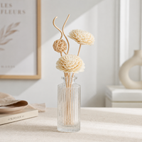 Diffuseur d'arômes en fleurs de bois de Sola faites à la main de 6 cm, fleurs de roseaux parfumées naturelles, décoration, vente en gros, fabricant direct, en stock