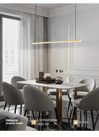 Kreatives Design Minimalistischer Kronleuchter für Innenräume Wohnzimmer Restaurant Bar Mittellange Gewundene Lichtleiste Kunst LED Pendelleuchte