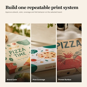 Caja de Pizza Ecológica Personalizada con Diseño de Avión, Plegable, de Cartón Corrugado Reciclable, Embalaje Duradero, Fresco y Resistente - Product Image 5