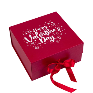 PACK Vente en gros Boîte cadeau rigide et résistante pour impression, Boîte cadeau cosmétique rouge pour la Saint-Valentin, Emballage de boîte cadeau magnétique - Product Image 1