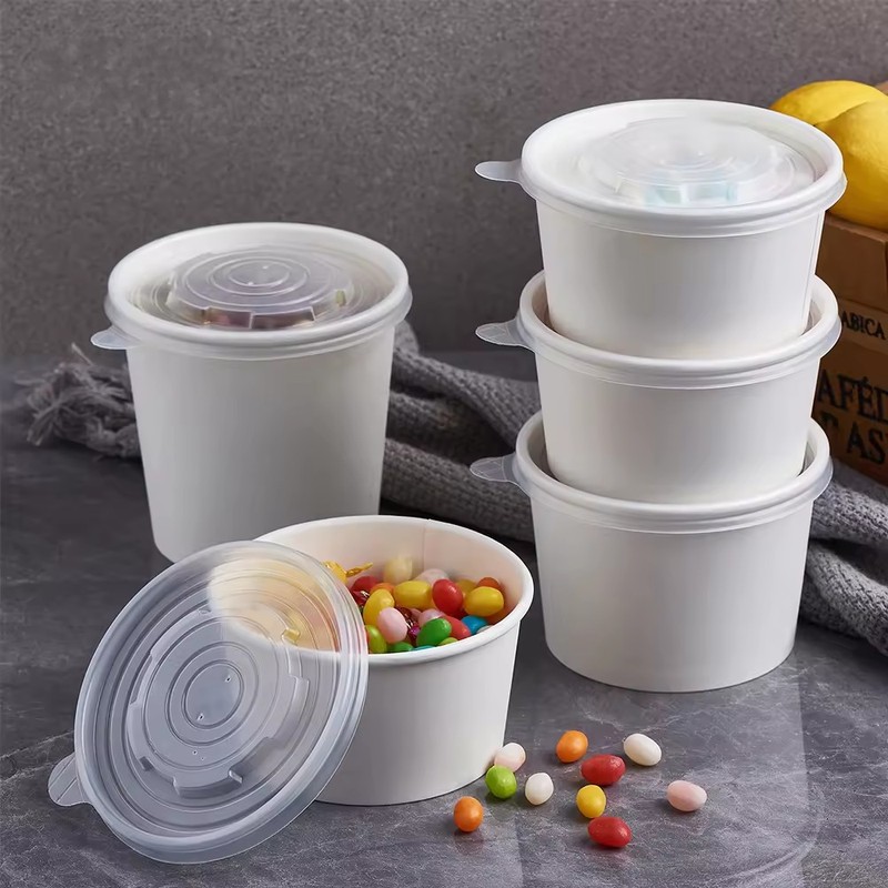 Disposable Recyclable Kraft Paper Food Container