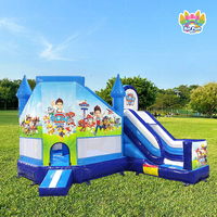 Château gonflable sportif PAW Patrol avec toboggan |   Structure de saut gonflable en PVC facile à installer pour locations commerciales et fêtes d'enfants