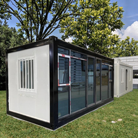 Pack plat modulaire préfabriqué extensible de 15 pieds 20 pieds Design pliable pour petite maison résidentielle à cadre en acier durable