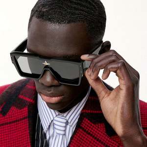 Lunettes de soleil rétro tendance 2025 pour femmes, monture carrée surdimensionnée colorée, pour hommes - Product Image 2