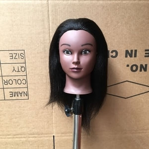 Tête de modèle de vrais <span class=keywords><strong>cheveux</strong></span> humains pour la formation à la coiffure pour tresser la pratique du tressage - Product Image 3