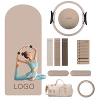 Kit de Bandes de Résistance en Tissu Portable avec Logo Personnalisé OEM d'Usine, Haltères en Silicone, Anneau de Puissance, Tapis de Yoga – Essentiels pour la Maison, la Salle de Sport et le Pilates