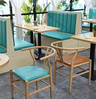 Meubles de restaurant en bois massif, ensemble de banquettes, mobilier commercial moderne et luxueux pour café - Ventes flash