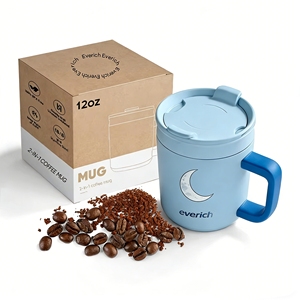 Tazza da Viaggio Everich Personalizzata, Nuova, Senza BPA, in Acciaio Inox Isolato, 12oz, Riutilizzabile, per Espresso, Ufficio e Uso Quotidiano - Product Image 1