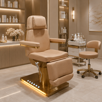 Table de massage électrique moderne en PVC, 4 moteurs, hauteur réglable, design ergonomique pour salon de beauté et spa