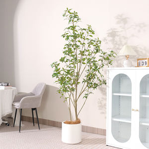 Plantes artificielles, arbre Pieris Japonica, décoration d'intérieur, bonsaï, plantes en plastique, pots, aménagement paysager, plantes modernes d'intérieur - Product Image 2