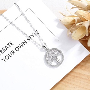 925 स्टर्लिंग चांदी महिला प्रेमी परिवार जीवन के पेड़ लटकन हार - Product Image 2