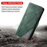 Nouvellement étui de téléphone à rabat en cuir PU de Style d'affaires de luxe avec livre de cas de téléphone de fente pour carte pour Redmi K40