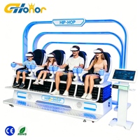 Machine de jeu de réalité virtuelle pour parc d'attractions, simulateur VR 4 joueurs, vue à 360 degrés, cinéma VR 9D à vendre