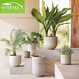 Wisemax Meubels Nordic Style Design Cement Bloempotten Ronde Vorm Combinatie Betonnen Grond Plantpotten Voor Hotelvilla