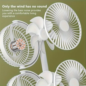 Portable USB Charging Bladeless Handheld Fan for Car Wall-Mounted Desktop Use <b>5V</b> Lithium <b>Battery</b> Air Cooling for Household Use - Product Image 4