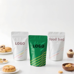 <span class=keywords><strong>Kraft</strong></span> Giấy túi thực phẩm với logo tùy chỉnh in xử lý đóng lại được cho Takeaway giao hàng cà phê đồ ăn nhẹ brandable có thể gập lại tái sử dụng - Product Image 2