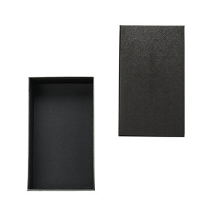 <b>Black</b> Rectangle Jewelry Storage <b>Box</b> with Lid Elegant Plain Design for Gift Packaging Product from Thailand - Product Image 1