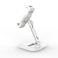 Support de téléphone portable rotatif à 360 degrés en métal, réglable en hauteur, support pour tablette PC, flexible pour la maison, le bureau, l'extérieur, pour tous les téléphones