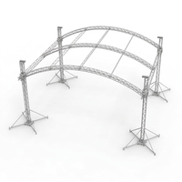Structure de toit en aluminium courbée pour écran LED, éclairage DJ, équipement sonore, spectacle musical en plein air et structure de toit pour exposition.