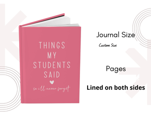 Wholesale A5 Custom Text Hardcover Journal Souvenir <b>Book</b> 100 Sheets Leather Thread Sewing Bound Things My Students Say Notebook - Product Image 4